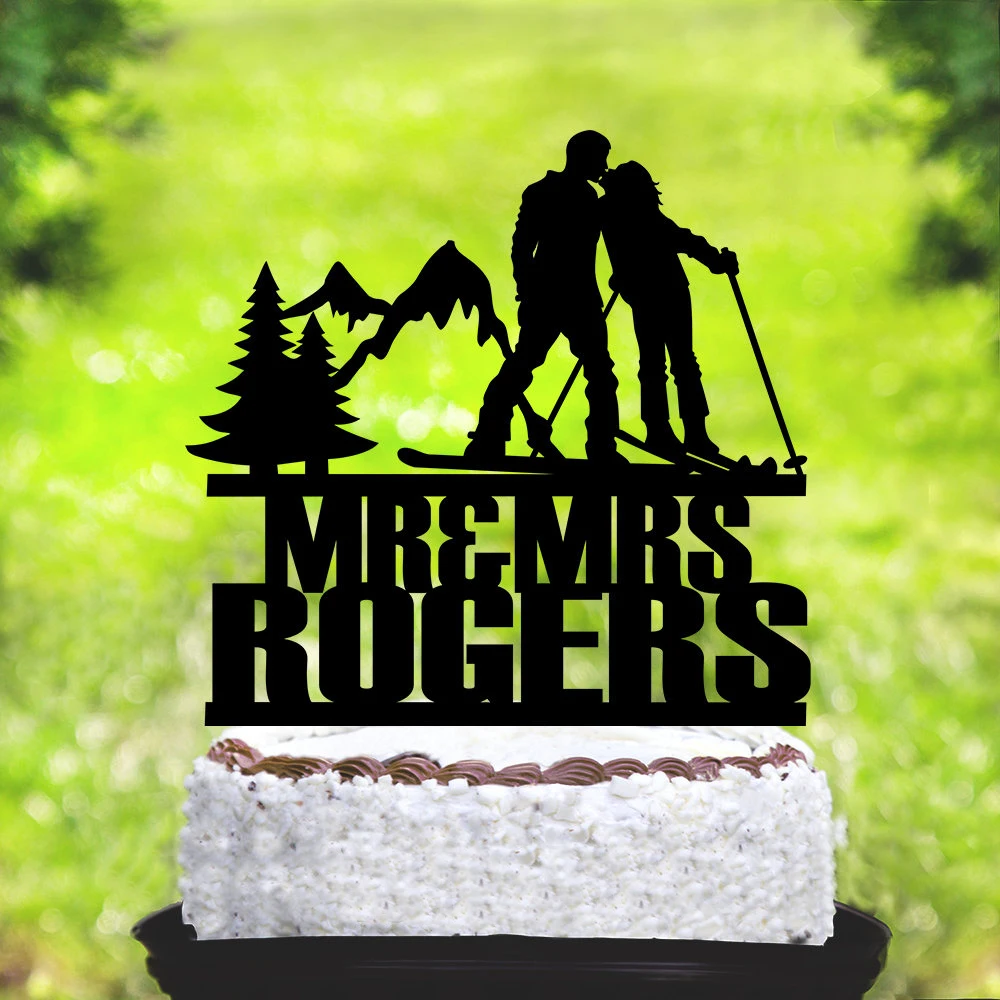 Personalized mr and mrs surname cake topper,Winter Snow Skiing Bride and Groom,Wedding Cake Topper,Mountain wedding cake topper
Personalized mr and mrs surname cake topper,Winter Snow Skiing Bride and Groom,Wedding Cake Topper,Mountain wedding cake topper