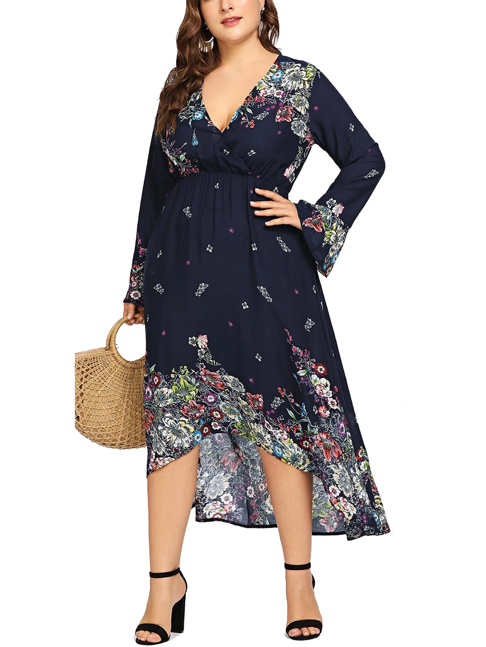New Floral Print A Line Long Dress Spring Summer High Waist Beach Boho Dress V Neck Long Sleeve High Low Women Vintage Dress
New Floral Print A Line Long Dress Spring Summer High Waist Beach Boho Dress V Neck Long Sleeve High Low Women Vintage Dress