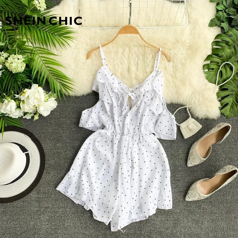Bohemian Summer Vacation Women Rompers Elegant White Black Blue Red Polka Dot Ruffles Chic Playsuits Female Loose Jumpsuit
Bohemian Summer Vacation Women Rompers Elegant White Black Blue Red Polka Dot Ruffles Chic Playsuits Female Loose Jumpsuit