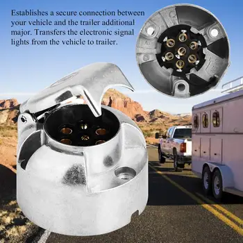 12V 7Pin Trailer Plug Socket Connector Adapter for Trailer Caravan Towing Towbar High Quality Brass Pins Aluminium New
12V 7Pin Trailer Plug Socket Connector Adapter for Trailer Caravan Towing Towbar High Quality Brass Pins Aluminium New