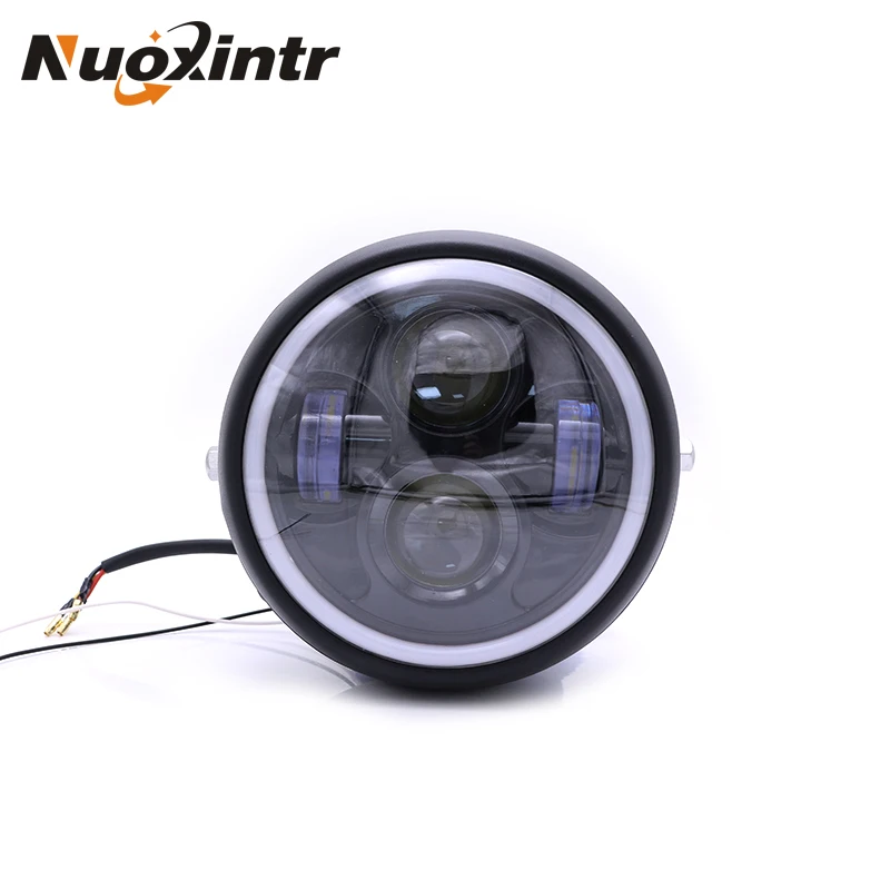 Nuoxintr 6.5" Black Motorcycle LED Headlight Hi&Lo HeadLamp Bulb DRL With Angel Ring for Harley Kawasaki Honda BMW Yamaha KTM
Nuoxintr 6.5" Black Motorcycle LED Headlight Hi&Lo HeadLamp Bulb DRL With Angel Ring for Harley Kawasaki Honda BMW Yamaha KTM
