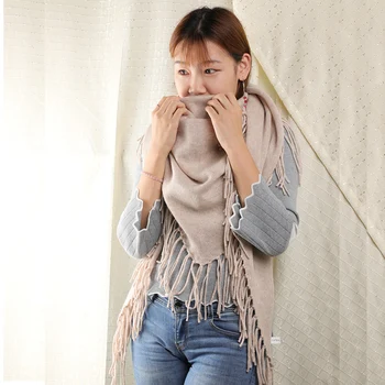 Autumn Winter New Style Knitted Shawl 2018 Fashion Tassel Triangle Wrap Double-Used women cashmere triangle scarf with tassel
Autumn Winter New Style Knitted Shawl 2018 Fashion Tassel Triangle Wrap Double-Used women cashmere triangle scarf with tassel