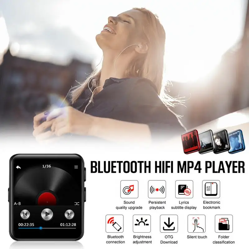K1 8G Full Screen Bluetooth MP4 Player Touch Control Small Mini E-book Reading Video Playback Sports Portable MP3 Music Player
K1 8G Full Screen Bluetooth MP4 Player Touch Control Small Mini E-book Reading Video Playback Sports Portable MP3 Music Player