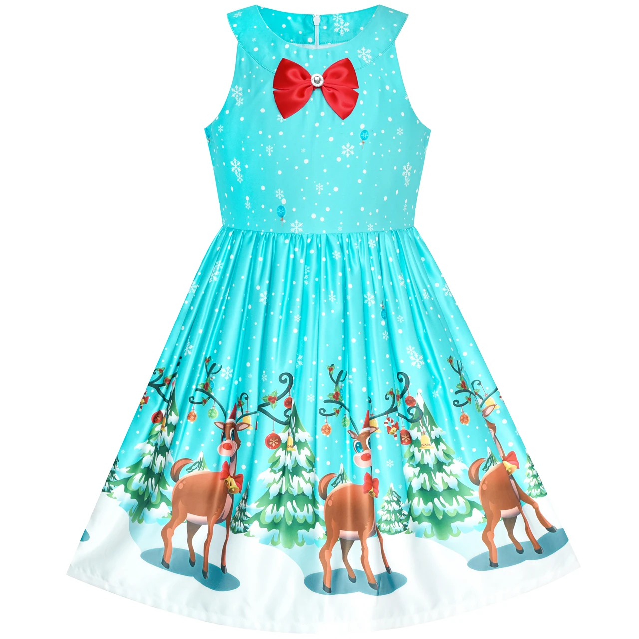 Girls Dress Blue Christmas Tree Snow Reindeer Year 2019 Summer Princess Wedding Party Dresses Kids Clothes Pageant Sundress
Girls Dress Blue Christmas Tree Snow Reindeer Year 2019 Summer Princess Wedding Party Dresses Kids Clothes Pageant Sundress