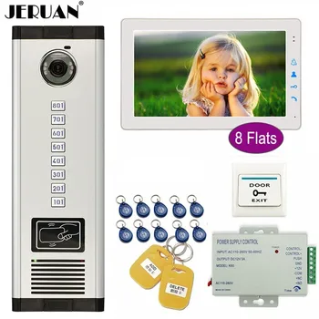 JERUAN Apartment 9 inch Color TFT Video Door Phone Intercom Access 700TVL Camera Home Gate Entry Security Kit for 8 Families
JERUAN Apartment 9 inch Color TFT Video Door Phone Intercom Access 700TVL Camera Home Gate Entry Security Kit for 8 Families