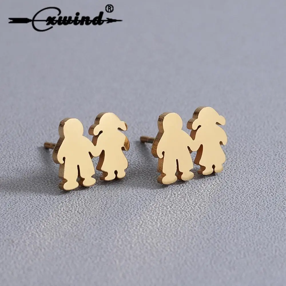 Cxwind Fashion Stainless Steel Boy Girl Figure Charm Female Earrings 2018 Jewelry for Women Wedding Party Decor Stud Earrings
Cxwind Fashion Stainless Steel Boy Girl Figure Charm Female Earrings 2018 Jewelry for Women Wedding Party Decor Stud Earrings