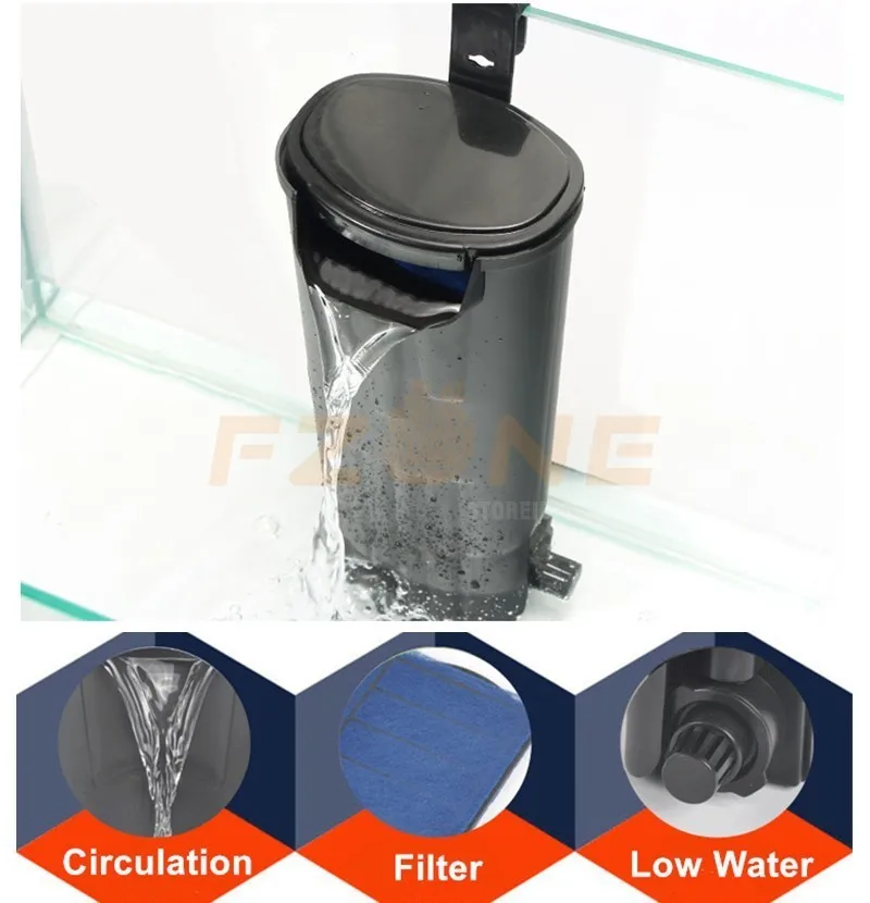 5W Plastic Low Water Aquarium Internal Filter Fish Tank Hanging Waterfall Filter Water Circulation For Fish Turtle Reptile Tank
5W Plastic Low Water Aquarium Internal Filter Fish Tank Hanging Waterfall Filter Water Circulation For Fish Turtle Reptile Tank