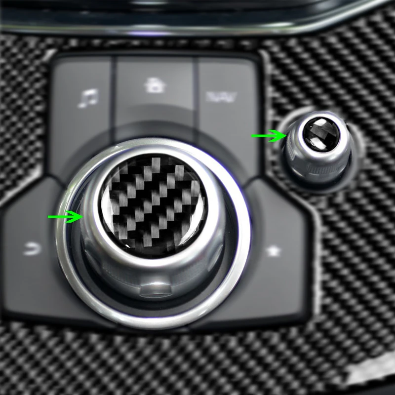 2PCS Carbon Fiber Car Center Console Multimedia Volume Button Cover Decorative Sticker Trim For Mazda 3 6 CX-5 CX-9 2017
2PCS Carbon Fiber Car Center Console Multimedia Volume Button Cover Decorative Sticker Trim For Mazda 3 6 CX-5 CX-9 2017