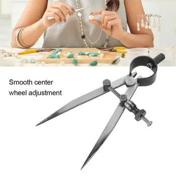 Jewelry Angle Measuring Compass Divider Stainless Steel Adjustable Center Wheel Jewelry Craft Making Processing Tool Accessory
Jewelry Angle Measuring Compass Divider Stainless Steel Adjustable Center Wheel Jewelry Craft Making Processing Tool Accessory