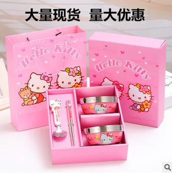 Gift Hello Kitty a Dream Cartoon Stainless Steel Bowl Job Soup Bowl Children Tableware Set Cutlery Set
Gift Hello Kitty a Dream Cartoon Stainless Steel Bowl Job Soup Bowl Children Tableware Set Cutlery Set