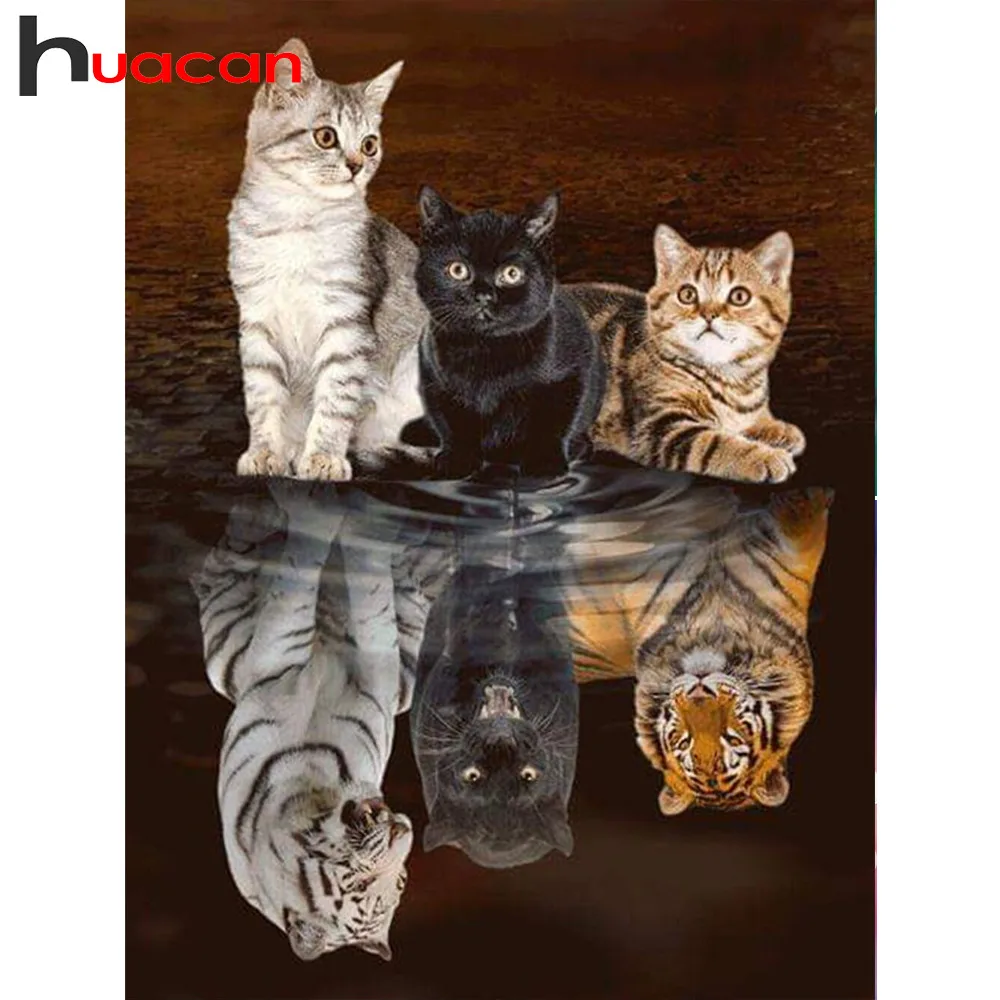 Huacan 5D Diamond Painting Full Square Cat And Tiger Diamond Embroidery Cats Rhinestones Pictures Mosaic Animals Kit Beadwork
Huacan 5D Diamond Painting Full Square Cat And Tiger Diamond Embroidery Cats Rhinestones Pictures Mosaic Animals Kit Beadwork
