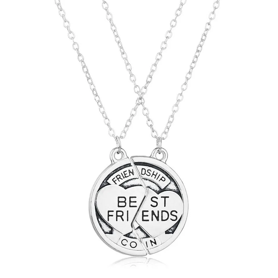 2pcs Round Shape Best Friends Pendant Necklaces For Unisex Jewelry Pendant Necklace For Classmates Trendy Jewelry For Gift
2pcs Round Shape Best Friends Pendant Necklaces For Unisex Jewelry Pendant Necklace For Classmates Trendy Jewelry For Gift