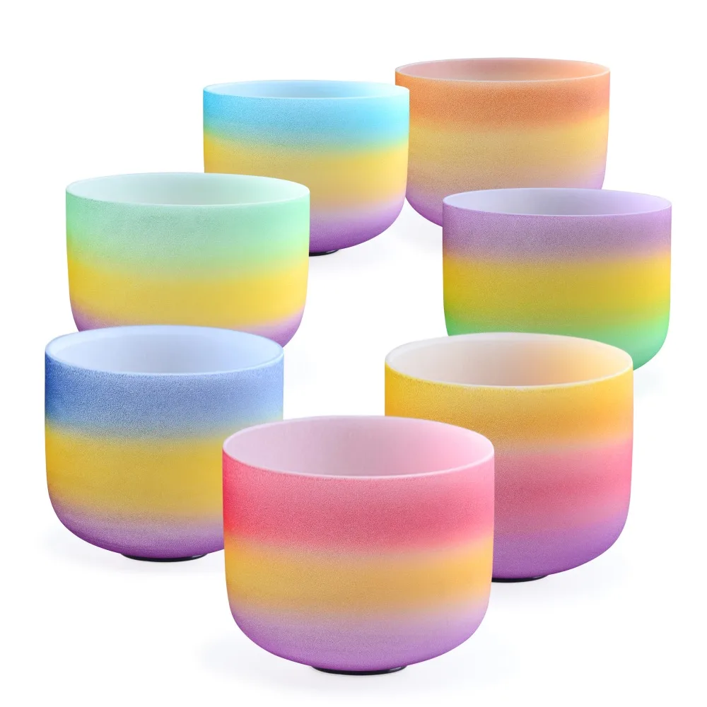 440HZ 8 Inch Rainbow Third Eye Crown Root Sacral Solar Heart Throat Chakra Quartz Crystal Singing Bowl
440HZ 8 Inch Rainbow Third Eye Crown Root Sacral Solar Heart Throat Chakra Quartz Crystal Singing Bowl