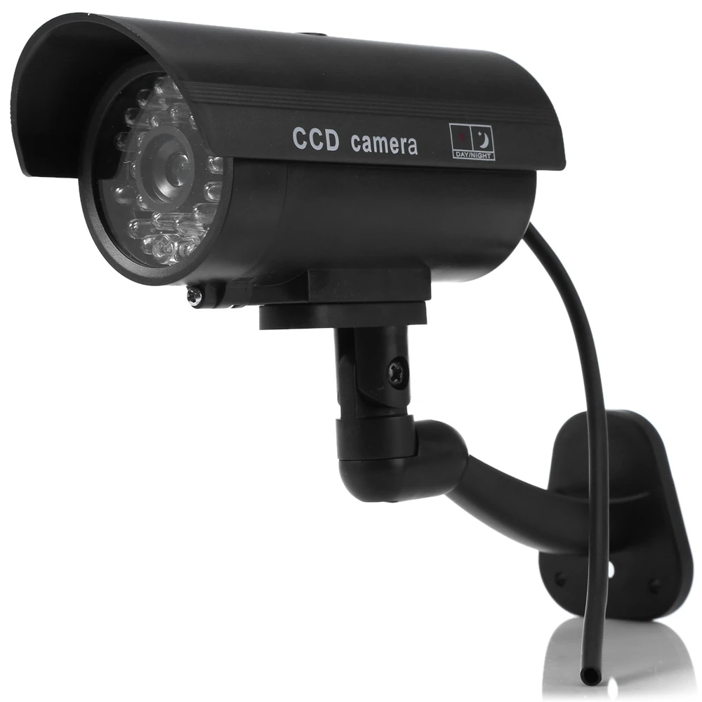 Small Dummy Camera CCTV Sticker Surveillance 90 Degree Rotating with Flashing Red LED Light | Безопасность и защита