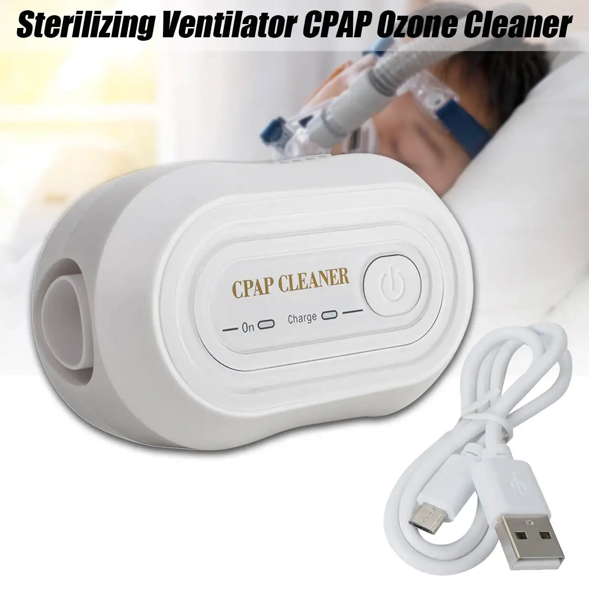 CPAP Ventilator Disinfection Professional Ozone Disinfection Machine Sleep Apnea Respirator Sterilizing Air Purifier USB Charge
CPAP Ventilator Disinfection Professional Ozone Disinfection Machine Sleep Apnea Respirator Sterilizing Air Purifier USB Charge