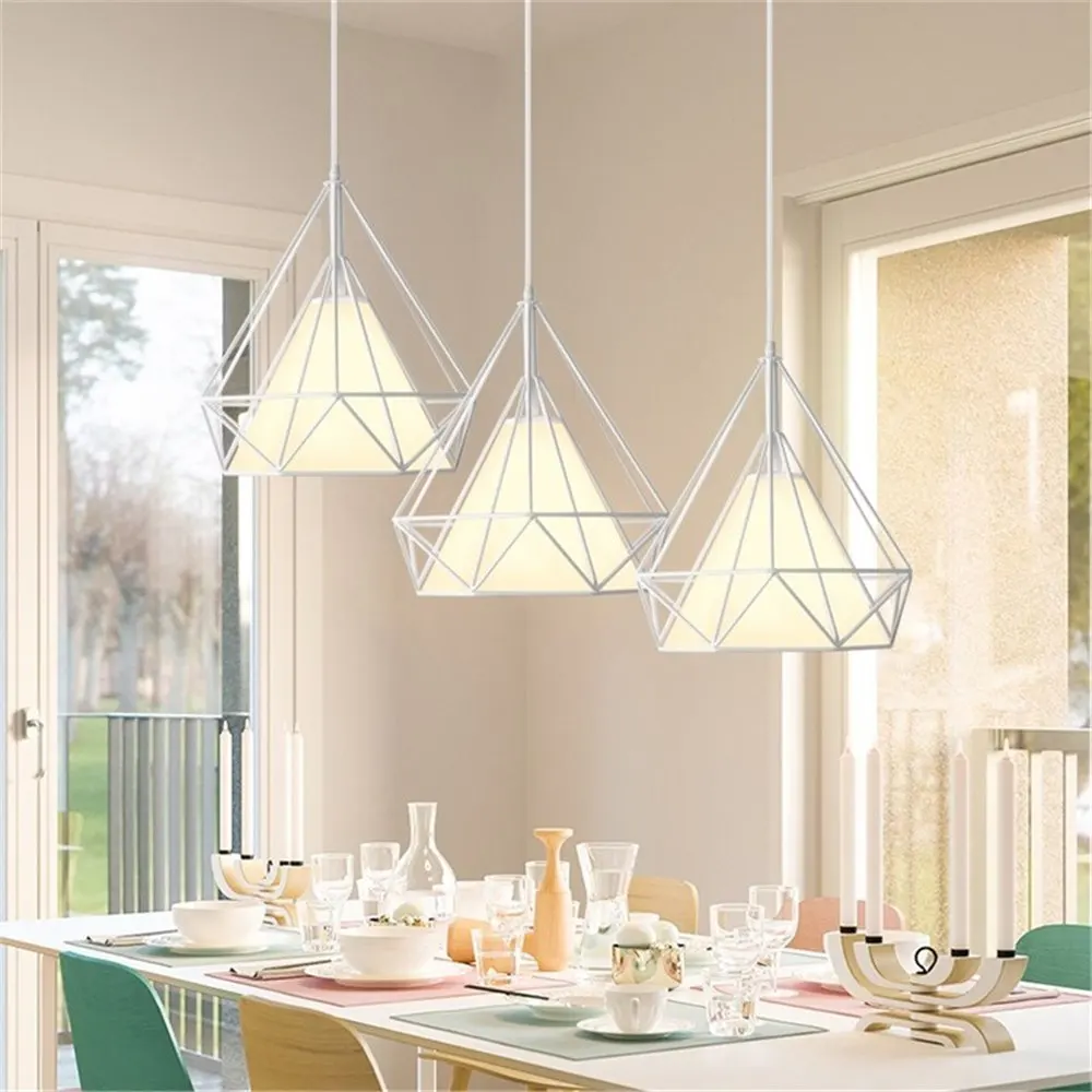 Iron art pendent light Creative diamond geometric chandelier Birdcage hanging ceiling decor lights Modern LED pendant lamp
Iron art pendent light Creative diamond geometric chandelier Birdcage hanging ceiling decor lights Modern LED pendant lamp