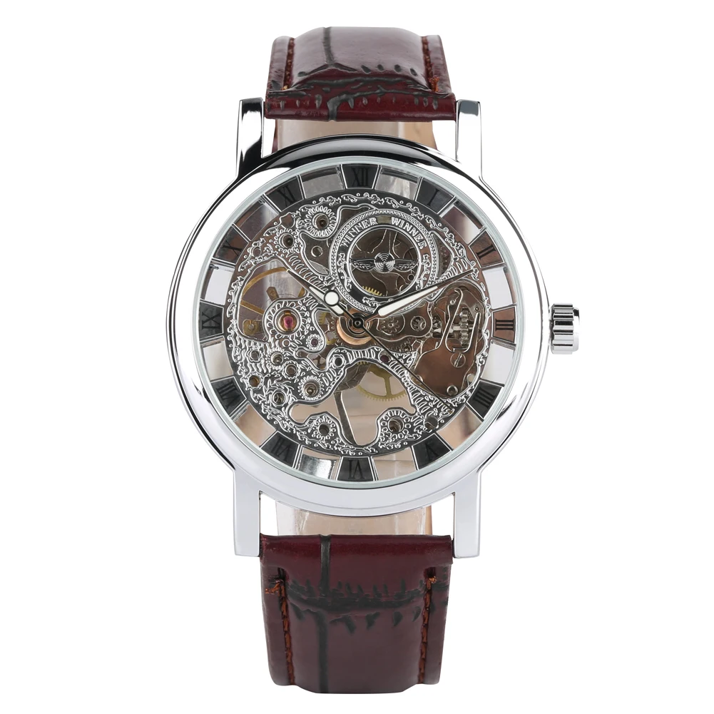 Men's Classic Skeleton Mechanical Hand-Wind Watches Luxury Stainless Steel Case Leather Watchband Bussiness Mechanical Watch
Men's Classic Skeleton Mechanical Hand-Wind Watches Luxury Stainless Steel Case Leather Watchband Bussiness Mechanical Watch