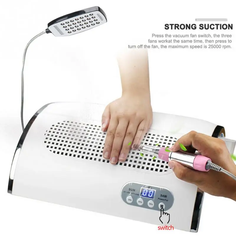 3 IN 1 Multifunctional Nail Dust Collector Electric Nail Art Dryer Vacuum Cleaner Nail File Powerful Manicure Dryer Nails Tools
3 IN 1 Multifunctional Nail Dust Collector Electric Nail Art Dryer Vacuum Cleaner Nail File Powerful Manicure Dryer Nails Tools