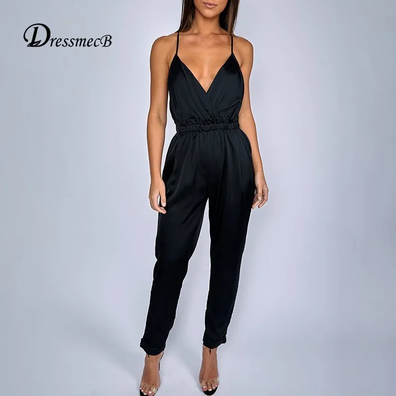 DRESSMECB Spaghetti Regular Rompers Womens Jumpsuit Elegant Office Ladies Backless Summer Jumpsuit V Neck Sexy Jumpsuit Overalls
DRESSMECB Spaghetti Regular Rompers Womens Jumpsuit Elegant Office Ladies Backless Summer Jumpsuit V Neck Sexy Jumpsuit Overalls