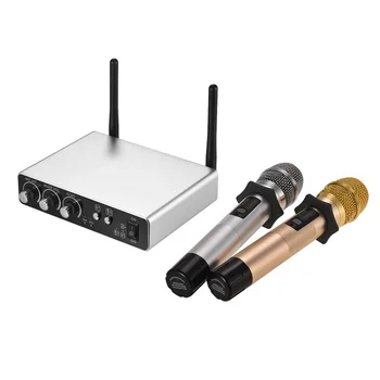 Wireless Handheld Microphone with 2 Cordless Mics Receiver Box Professional 25 Channels UHF Band Wire-Free Mic Handheld Mic Kit
Wireless Handheld Microphone with 2 Cordless Mics Receiver Box Professional 25 Channels UHF Band Wire-Free Mic Handheld Mic Kit