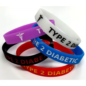 100pcs TYPE 2 DIABETIC diabetes wristband silicone bracelets free shipping by ePacket A
100pcs TYPE 2 DIABETIC diabetes wristband silicone bracelets free shipping by ePacket A