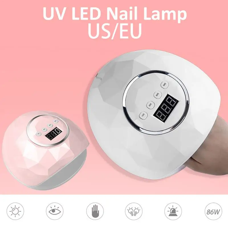 86W LED UV Nail Gel Curing Lamp Nails Gel Polish Dryer Nails Art Compact Exquisite Manicure Machine Nail Polish Art Tools
86W LED UV Nail Gel Curing Lamp Nails Gel Polish Dryer Nails Art Compact Exquisite Manicure Machine Nail Polish Art Tools