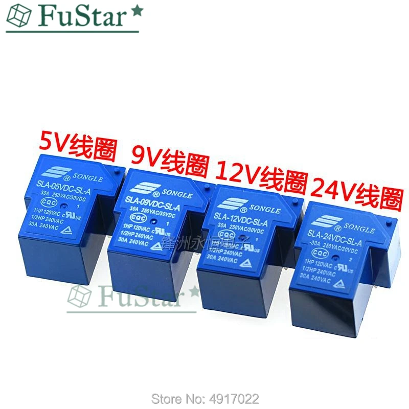2PCS/lot Power relays SLA-05VDC-SL-A SLA-09VDC-SL-A SLA-12VDC-SL-A SLA-24VDC-SL-A 5V 9V 12V 24V 30A 4PIN DIP4 T90 Time Relay New
2PCS/lot Power relays SLA-05VDC-SL-A SLA-09VDC-SL-A SLA-12VDC-SL-A SLA-24VDC-SL-A 5V 9V 12V 24V 30A 4PIN DIP4 T90 Time Relay New