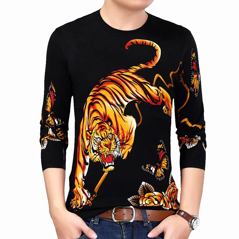 Tiger Print Sweater Fashion Pullover Erkek Kazak Slim Fit Pull Homme Sweater Mens Chompas Hombre Animal Printed Sweater Clothes
Tiger Print Sweater Fashion Pullover Erkek Kazak Slim Fit Pull Homme Sweater Mens Chompas Hombre Animal Printed Sweater Clothes