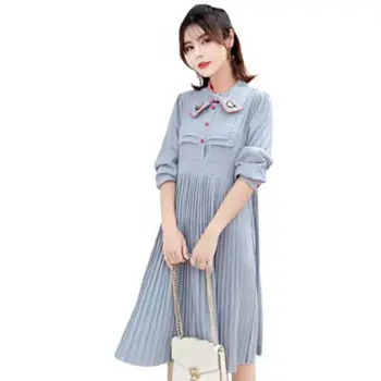 Maternity Dresses Fashion New Striped Pleated Loose Plus Size Bow O Neck Dress for Pregnant Women Maternity A-Line Dresses
Maternity Dresses Fashion New Striped Pleated Loose Plus Size Bow O Neck Dress for Pregnant Women Maternity A-Line Dresses