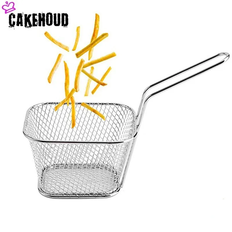 CAKEHOUD Deep Fried Basket Square Mesh French Potato Chips Fried Food Introduction Tableware Detachable Handle Mesh Frying Pan
CAKEHOUD Deep Fried Basket Square Mesh French Potato Chips Fried Food Introduction Tableware Detachable Handle Mesh Frying Pan