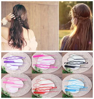 New Arrival 4pcs/set Magic Hair Braiding Twist Curler Set Hairpin Holding Braiders Pull Hair Ponytail DIY Tool Styling Tool Kit
New Arrival 4pcs/set Magic Hair Braiding Twist Curler Set Hairpin Holding Braiders Pull Hair Ponytail DIY Tool Styling Tool Kit