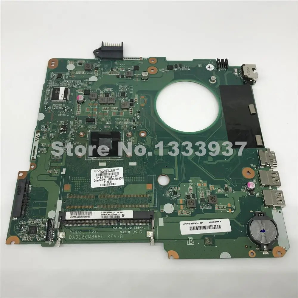 DA0U8CMB6B0 For HP Pavilion 15-F U8C laptop motherboard N3050 100% Fully Tested Mainboard 828168-601 828343-601
DA0U8CMB6B0 For HP Pavilion 15-F U8C laptop motherboard N3050 100% Fully Tested Mainboard 828168-601 828343-601