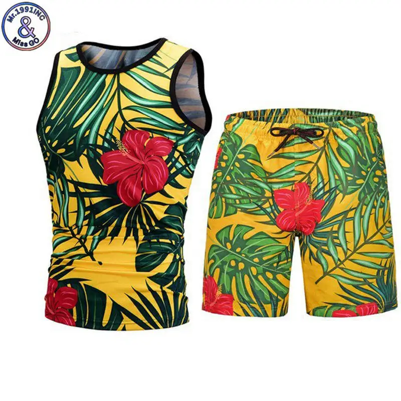 Novelty Tropical plant 3D Tank Tops Shorts Sets Summer style Gym Sleeveless Vest Shorts Two Pieces Sets Beach Party Men Clothing
Novelty Tropical plant 3D Tank Tops Shorts Sets Summer style Gym Sleeveless Vest Shorts Two Pieces Sets Beach Party Men Clothing
