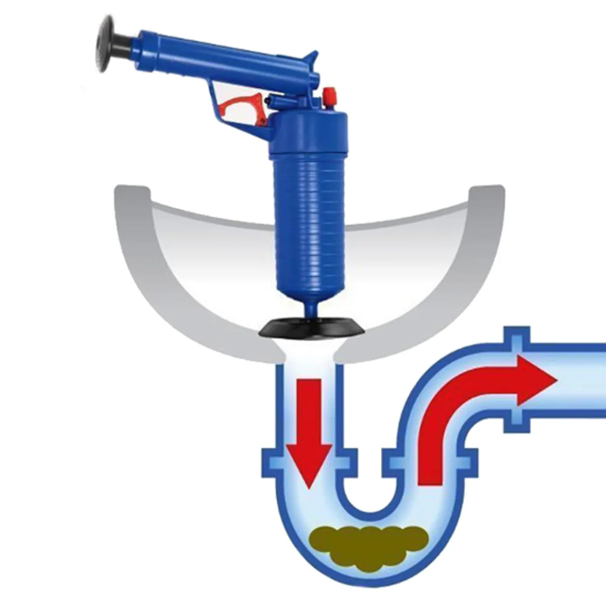 Toilet Dredge Plug Air Pump Sewer Sinks Cleaning Pipe Plunger Drain Bathroom Hair Sewer Filter Drain Home Kitchen Cleaning Tool
Toilet Dredge Plug Air Pump Sewer Sinks Cleaning Pipe Plunger Drain Bathroom Hair Sewer Filter Drain Home Kitchen Cleaning Tool