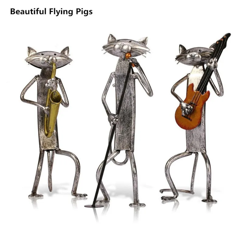 Metal Figurine Pop A Playing Guitar Saxophone Singing Cat Figurine Furnishing Articles Craft Gift For Home Decoration WSHYUFWEI
Metal Figurine Pop A Playing Guitar Saxophone Singing Cat Figurine Furnishing Articles Craft Gift For Home Decoration WSHYUFWEI