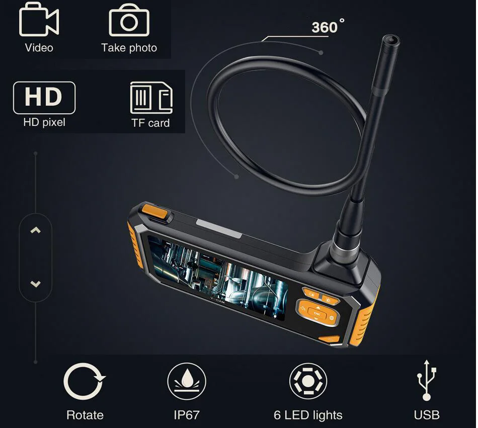 1080P HD 8mm Industrial Endoscope 4.3 Inch Auto Repair Inspection Camera Endoscope Lithium Battery Snake Hard Camera
1080P HD 8mm Industrial Endoscope 4.3 Inch Auto Repair Inspection Camera Endoscope Lithium Battery Snake Hard Camera