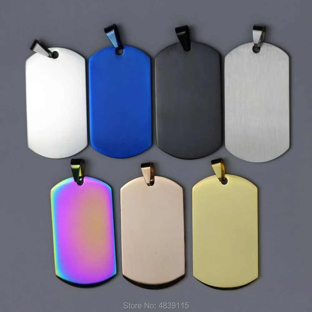 100pcs/lot Colorful Stainless Steel Army Dog Tags Military Pet Tags Suitable for Laser Engraving
100pcs/lot Colorful Stainless Steel Army Dog Tags Military Pet Tags Suitable for Laser Engraving