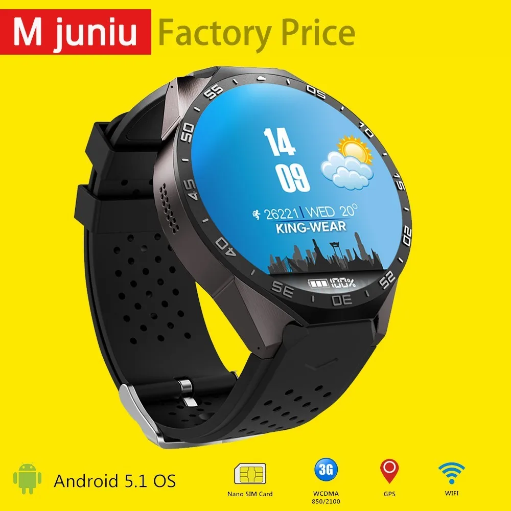 KW88 3G Smart Watch Android 5.1 WIFI GPS Bluetooth MTK6580 1.39 Inch 2.0MP Camera Smartwatch For Iphone Huawei Phone clock
KW88 3G Smart Watch Android 5.1 WIFI GPS Bluetooth MTK6580 1.39 Inch 2.0MP Camera Smartwatch For Iphone Huawei Phone clock