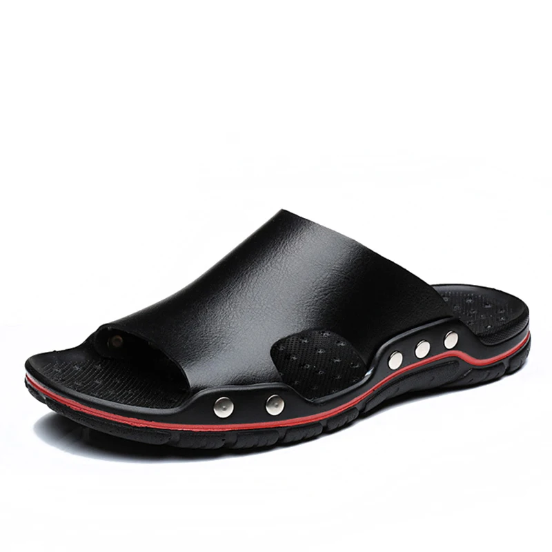 2019 New Arrive Slippers Men Fashion Mens Sandals Summer Leather Beach Shoes Men Slides Flip Flops Outdoor Summer Shoes
2019 New Arrive Slippers Men Fashion Mens Sandals Summer Leather Beach Shoes Men Slides Flip Flops Outdoor Summer Shoes