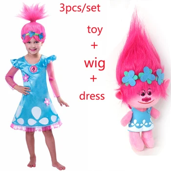 New Christmas Carnival Costume Trolls Wig toy For Kids Poppy Lace Dress Baby Girls Moana clothes Children Vaiana Party Vestido
New Christmas Carnival Costume Trolls Wig toy For Kids Poppy Lace Dress Baby Girls Moana clothes Children Vaiana Party Vestido
