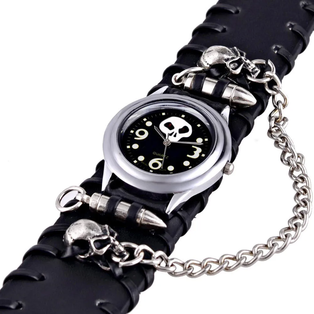 FAITHEASY Hot Sales Brand Unique Skull Quartz Punk Watches Luxury Leather Sports Watch Relogio Masculino
FAITHEASY Hot Sales Brand Unique Skull Quartz Punk Watches Luxury Leather Sports Watch Relogio Masculino