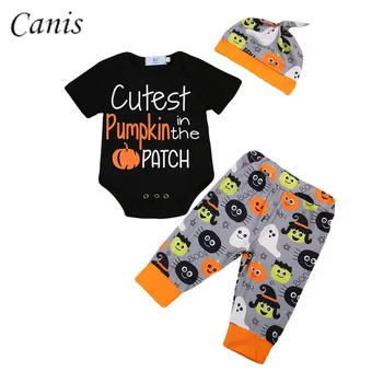 Newborn Infant Toddler Baby Boy Girl Halloween Clothes Black Romper Ghost Pants Hat 3PCS Set Outfits 0-18M
Newborn Infant Toddler Baby Boy Girl Halloween Clothes Black Romper Ghost Pants Hat 3PCS Set Outfits 0-18M