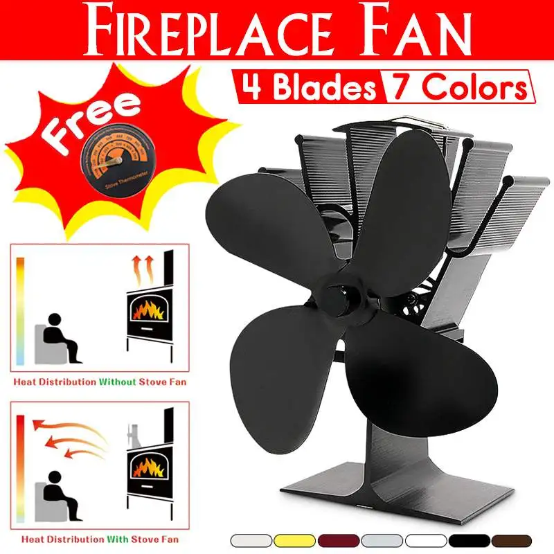 4th Fireplace Fan Stove FanHeat Powered komin Log With Magnetic Thermometer Eco Fan Efficient Heat Distribution Home
4th Fireplace Fan Stove FanHeat Powered komin Log With Magnetic Thermometer Eco Fan Efficient Heat Distribution Home