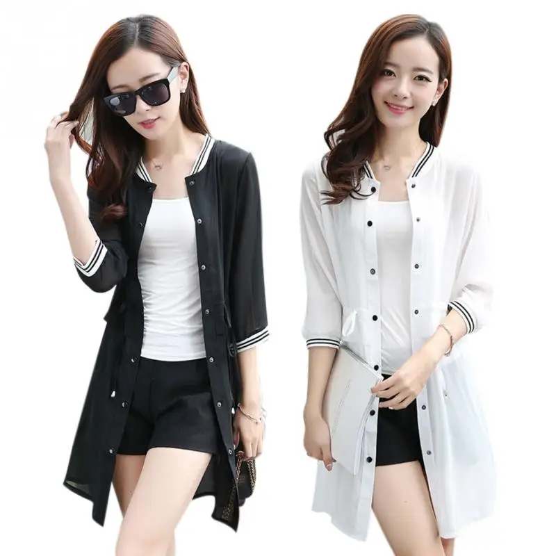Plus Size 3XL Summer Fashion Women Casual Solid Ultra Thin Sun Protection Buttons Drawstring Coat Baseball Jackets Loose Outwear
Plus Size 3XL Summer Fashion Women Casual Solid Ultra Thin Sun Protection Buttons Drawstring Coat Baseball Jackets Loose Outwear