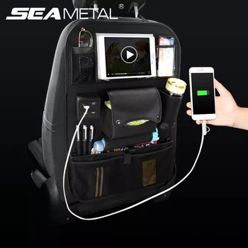 Car Seat Back Organizer Auto Backseat Storage Universal for Travel 4 USB Charger Port Automobiles Storage Bag Goods Accessories
Car Seat Back Organizer Auto Backseat Storage Universal for Travel 4 USB Charger Port Automobiles Storage Bag Goods Accessories