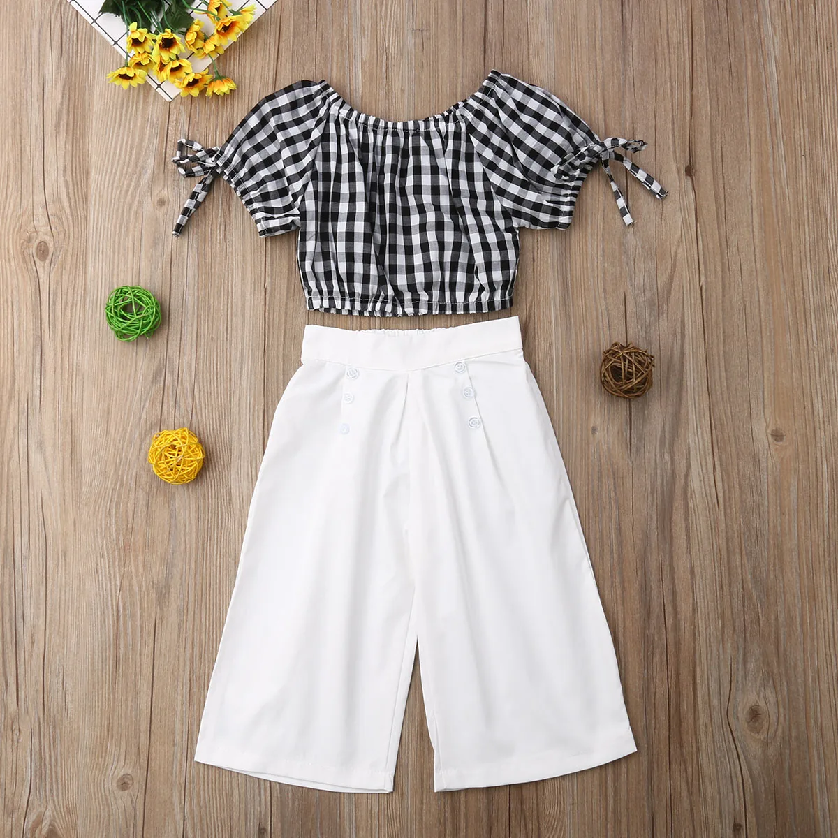 Fashin Girl Set 18M-6Y Kids Baby Girls Off Shoulder Checks Tops T-Shirt+Loose Pants Holiday Outfits
Fashin Girl Set 18M-6Y Kids Baby Girls Off Shoulder Checks Tops T-Shirt+Loose Pants Holiday Outfits