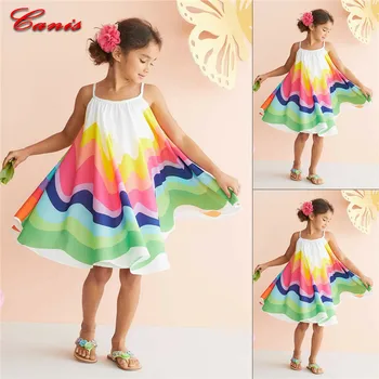 Cute Baby Girls Rainbow Dresses Party Beach Sling Summer Casual Dress Clothes
Cute Baby Girls Rainbow Dresses Party Beach Sling Summer Casual Dress Clothes