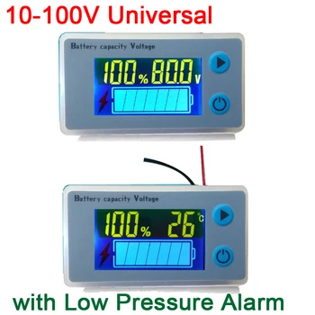 DC 10-100V Lead Acid Lithium Battery Capacity Indicator Tester Power Digital Display Meter Low Voltage Alarm 12v 24v 36v 48v 96V
DC 10-100V Lead Acid Lithium Battery Capacity Indicator Tester Power Digital Display Meter Low Voltage Alarm 12v 24v 36v 48v 96V