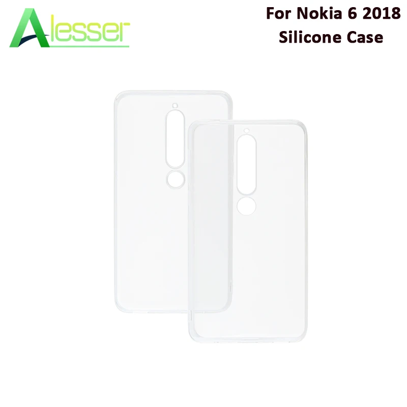 Alesser для Nokia 6 2018 силиконовый чехол 5 ''мягкий ТПУ задняя крышка прозрачный