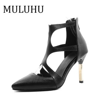 MULUHU Women's Shoes Hollow Out Sexy Thin Heels Fashion Zip Pointed Toe Dress Wedding Shoes Zapatos De Mujer High Quality
MULUHU Women's Shoes Hollow Out Sexy Thin Heels Fashion Zip Pointed Toe Dress Wedding Shoes Zapatos De Mujer High Quality